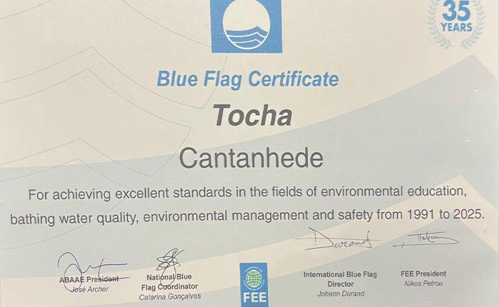Praia da Tocha distinguida por 35 anos de excelência ambiental